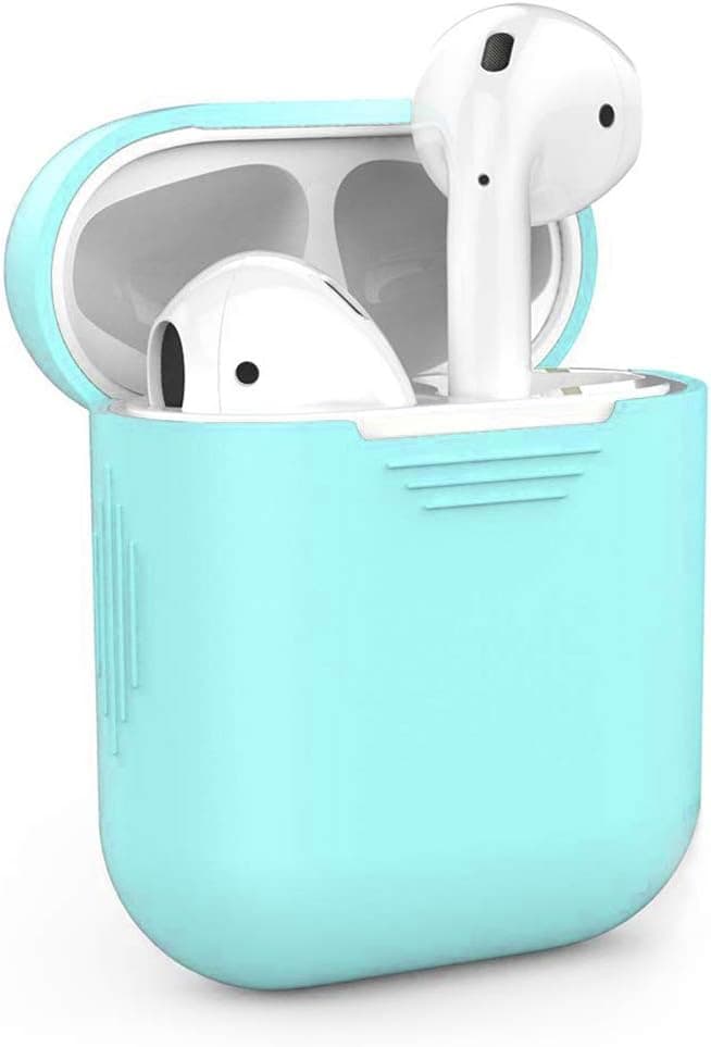 ZALU Compatible for AirPods Case Protective Silicone Cover and Skin for AirPods Charging Case 2 & 1 [Front LED not Visible] [Wireless Rechargeable] (Mint Green)