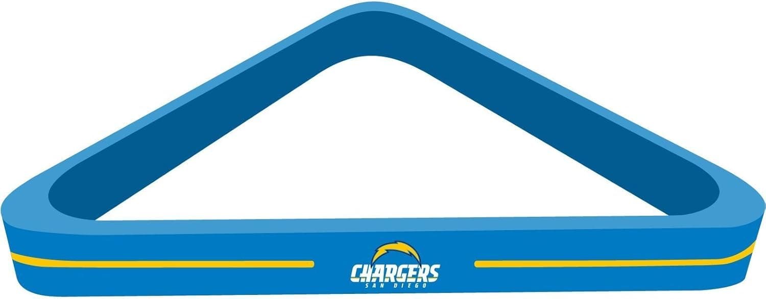 Imperial Officially Licensed NFL Wood Triangle Billiard/Pool Ball Rack, San Diego Chargers
