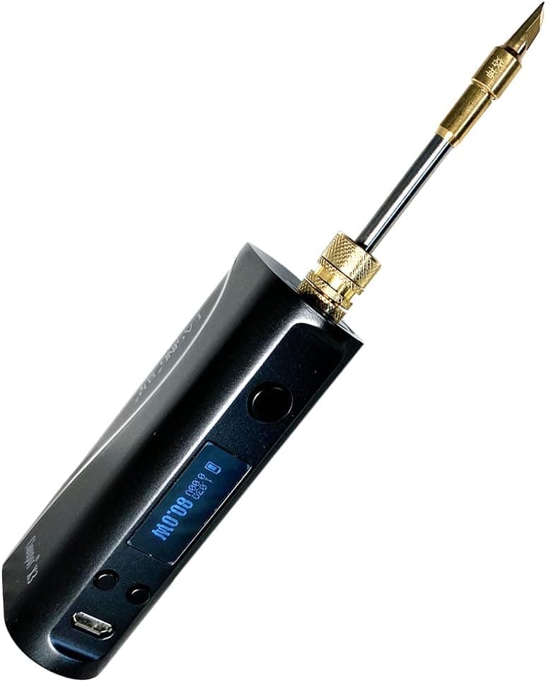 Cordless Soldering Iron with Rechargeable Lithium-Ion Battery Heating Up to 1200F within 8 Seconds for Light to Medium Duty Soldering Jobs