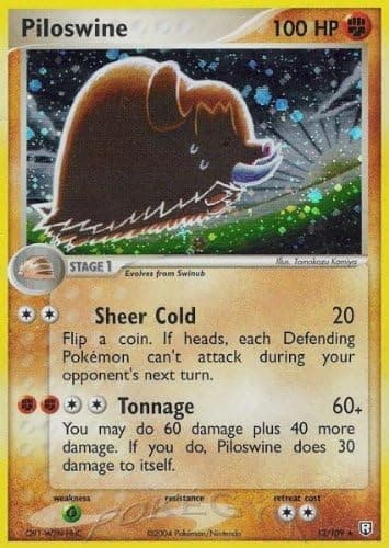 Pokemon Ex Team Rocket Returns Foil Rare Piloswine 13/109