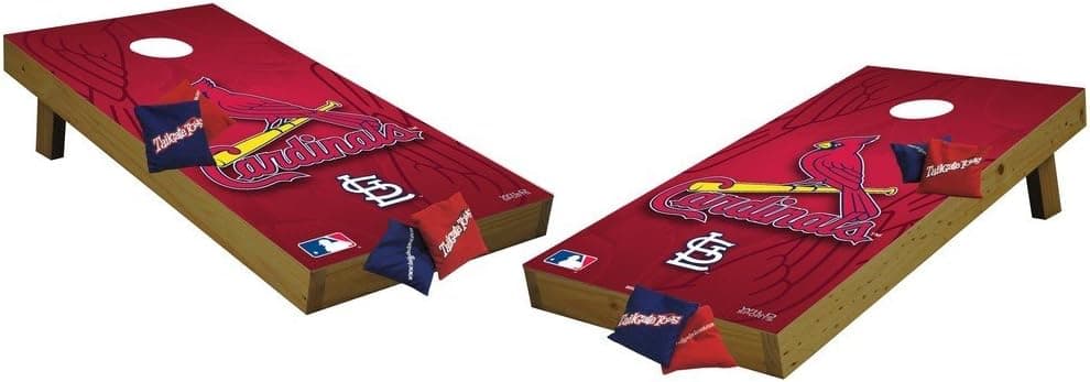 Wild Sports MLB Tailgate Toss Professional Cornhole Set, St. Louis Cardinals, Duct Cloth Bags