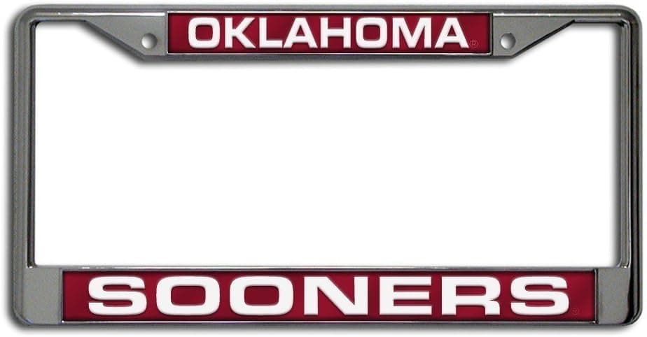 Rico Industries-Tag Express Oklahoma Sooners Laser Chrome License Plate Frame