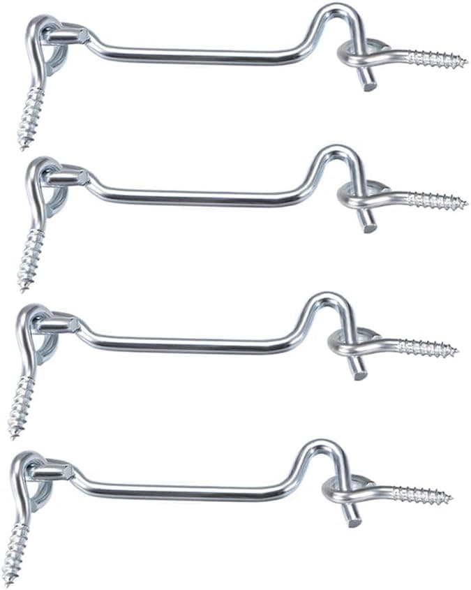 Awclub 2.5inch Cabin Hook Eye Latch Gate Door Swivel Window Door Hook with Mounting Screws 4pcs
