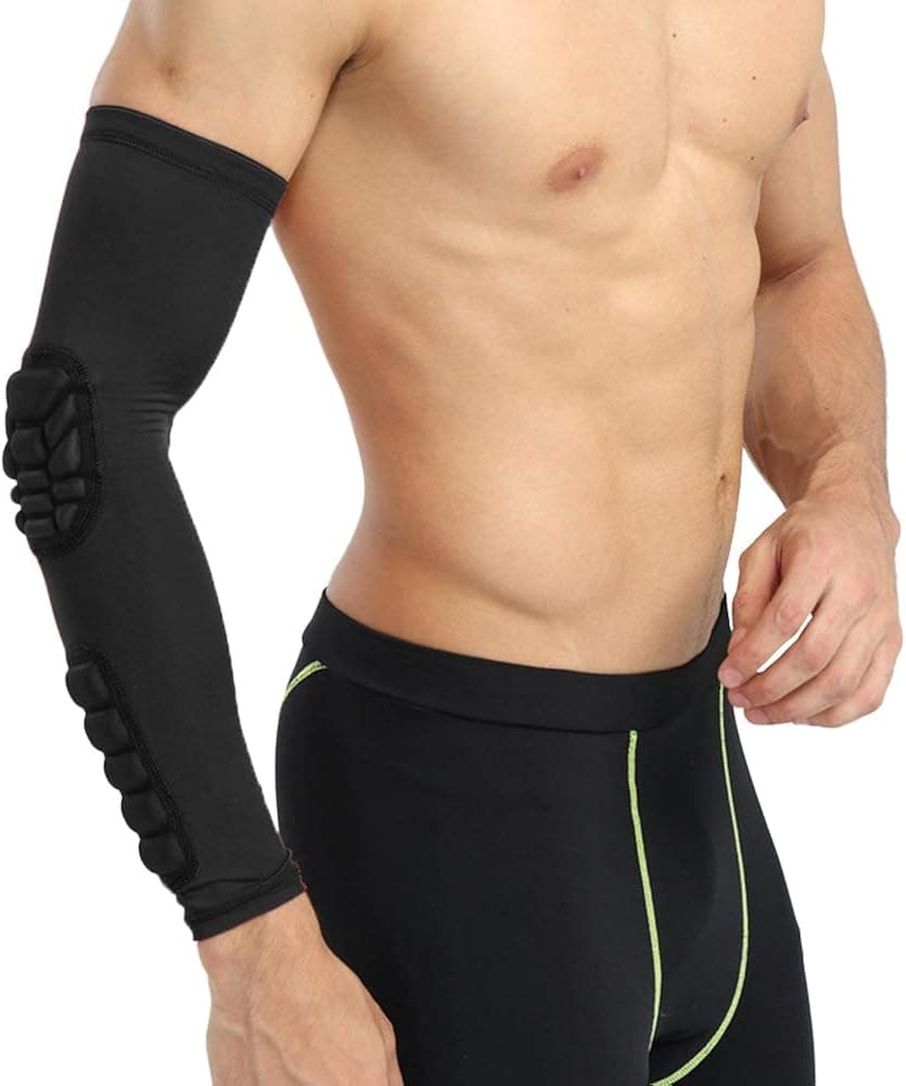 All-nice Elbow Sleeve Pad Compression Arm Guard Sleeve Support for Basketball Football Volleyball Baseball Softball Cycling Running Fishing Tennis