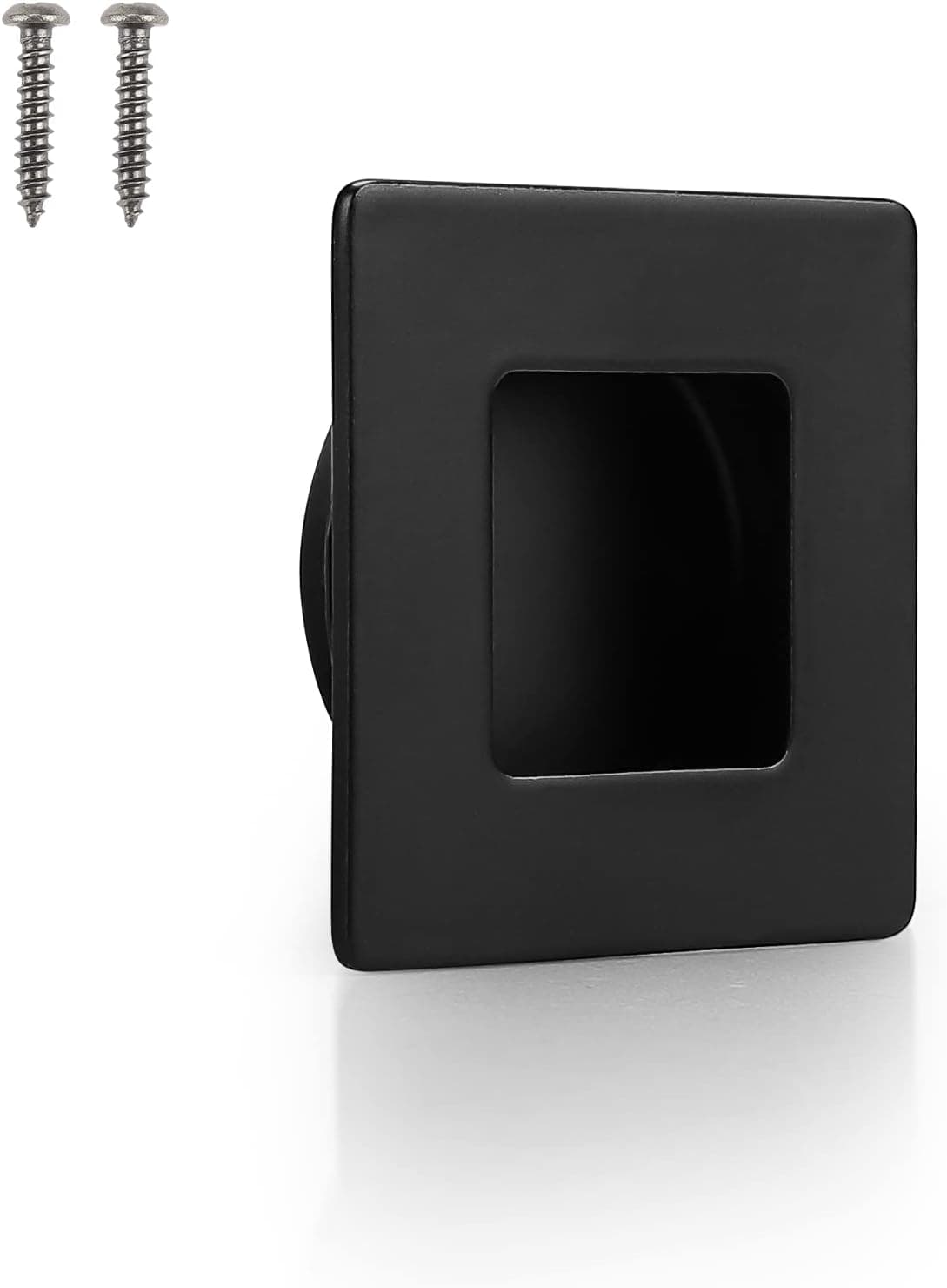 Fashion Furniture Direct 10 Black Recessed Door Pulls,Stainless Steel Recessed Sliding Door Pulls, Barn Door Finger Pulls,Recessed Pocket Door Handles No Sharp Edge