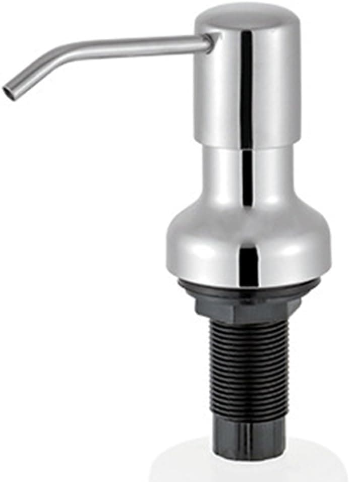 Kabter Built in Deck Mount Kitchen Sink Soap Dispenser 17oz, Brushed Stainless Steel