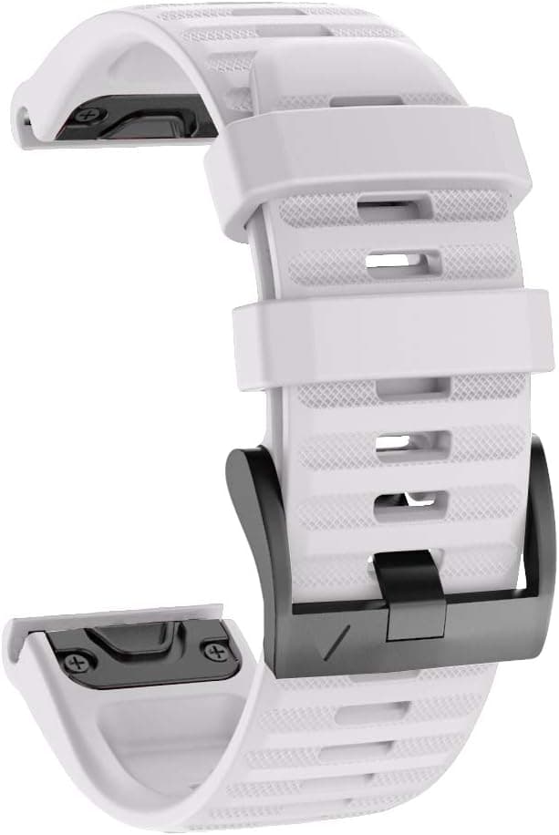 IMAYCC Quick-Fit Fenix 6X Watch Band,26mm Band Replacement for Fenix 5X/Fenix 5X Plus/Fenix 6X Pro/Sapphire/Fenix 3/HR Watch Strap-White