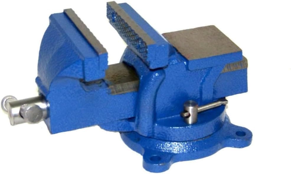 5" Bench Vise with Anvil Swivel Locking Base Table top Clamp Heavy Duty Steel