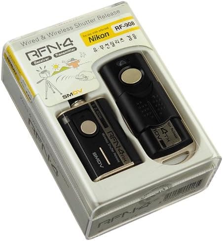 SMDV RFN-4 Wireless Remote Shutter Release Cable for Nikon D90, D3100, D3200, D5000, D5100, D7000, Fully Compatible with Nikon MC-DC2