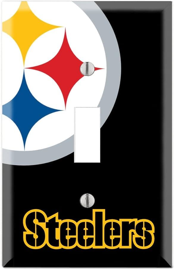 Single Toggle Wall Switch Cover Plate Decor Wallplate - Steelers