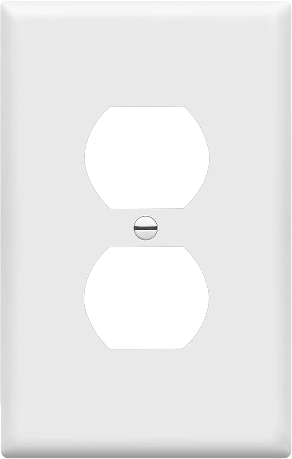 ENERLITES Duplex Receptacle Outlet Wall Plate, Electrical Outlet Cover, Mid-Size Size 1-Gang 4.88" x 3.11", Unbreakable Polycarbonate Thermoplastic, UL Listed, 8821M-W, White