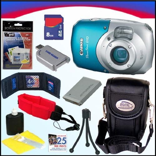 Canon PowerShot D10 12.1 MP Waterproof Digital Camera + 8GB Deluxe Accessory Kit