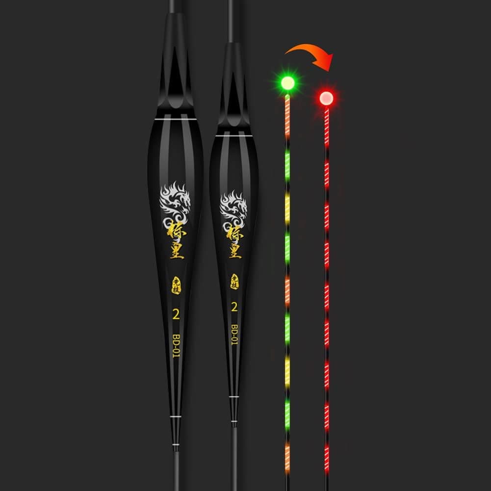 kaiwern LED Fishing Floats, Color Changing Luminous Fishing Lighted Bobbers, Electronic Automatically Remind Luminous Float for Night Fishing