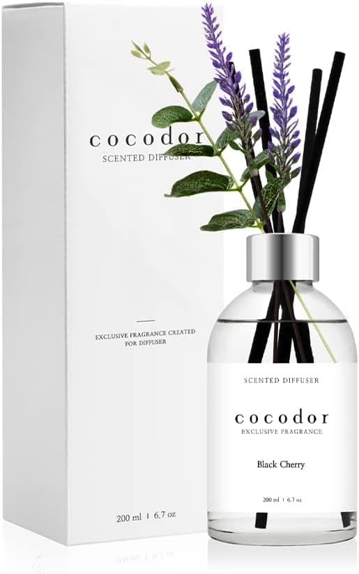 COCODOR White Label Lavender Diffuser/Black Cherry/6.7oz(200ml)/Home Decor & Office Decor, Fragrance and Gifts, Aromatherapy