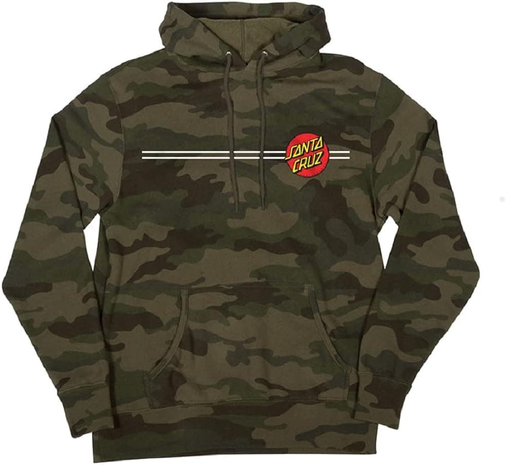 SANTA CRUZ Men's Pullover Hooded Sweatshirt Classic Dot Skate Sweatshirt