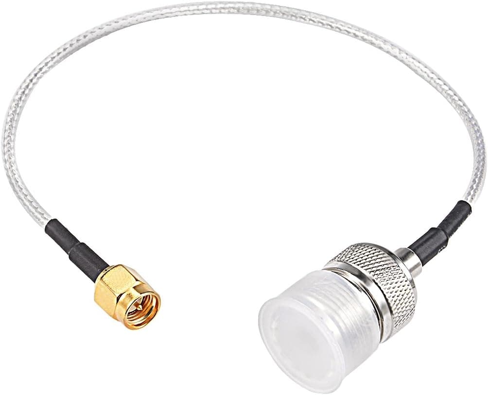 uxcell UHF/M Female to SMA Male Brass Adapter Connectors with 7.8 Inch Length RG316 Cable with Cap