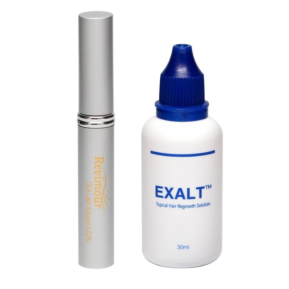 Omiera Revimour Eyelash Growth Enhancer and Brow Serum for Longer Fuller Thicker Looking Eyelashes and Exalt Hair Loss and Hair Thinning Treatment Kit