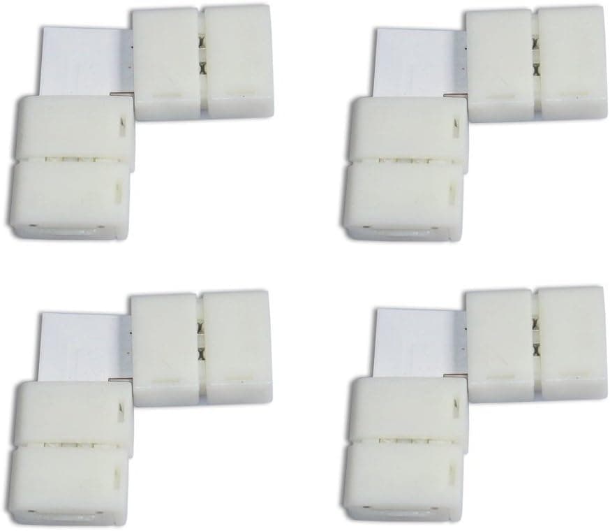 ZITRADES(TM) L Shape Connector 4PCS in Pack for 10mm Wide 5050 SMD LED Flexible Strips by ZITRADES