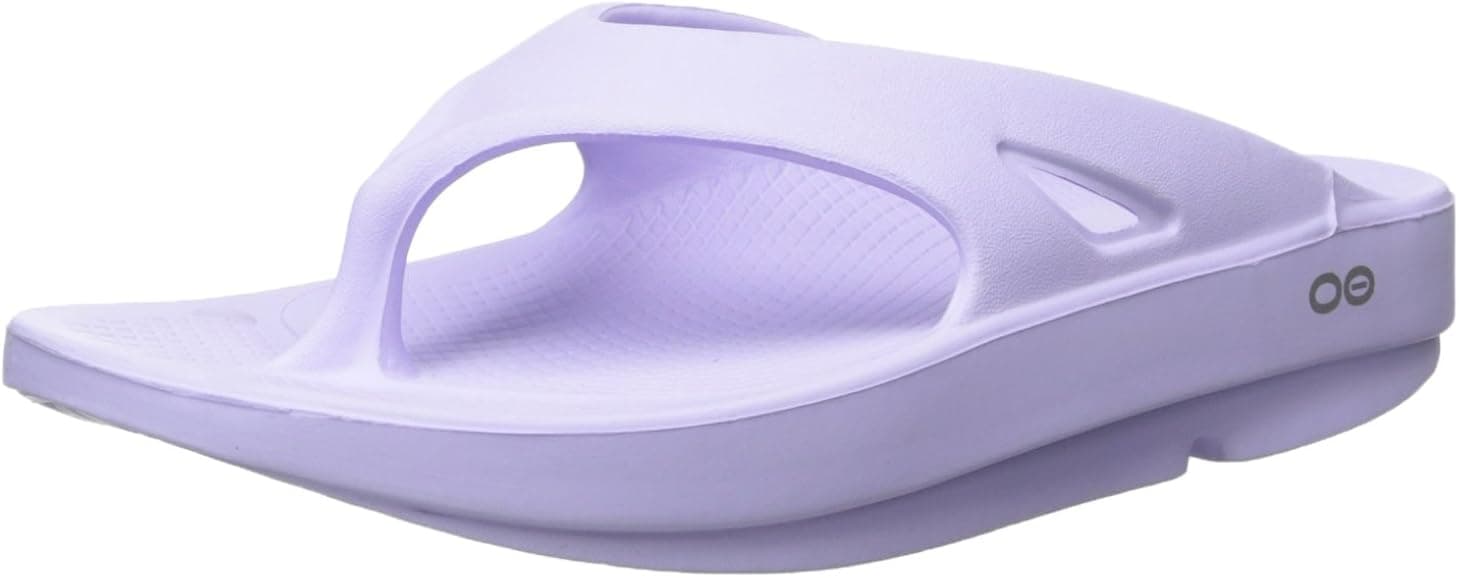 OOFOS Unisex OOriginal Thong Flip Flop, Lilac, 10 M US Women / 8 M US Men's
