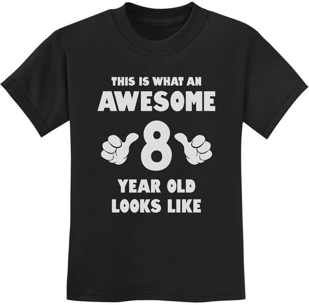 Awesome 8 Year Old 8th Birthday Shirt Gifts for Girls Boys Youth Kids T-Shirt