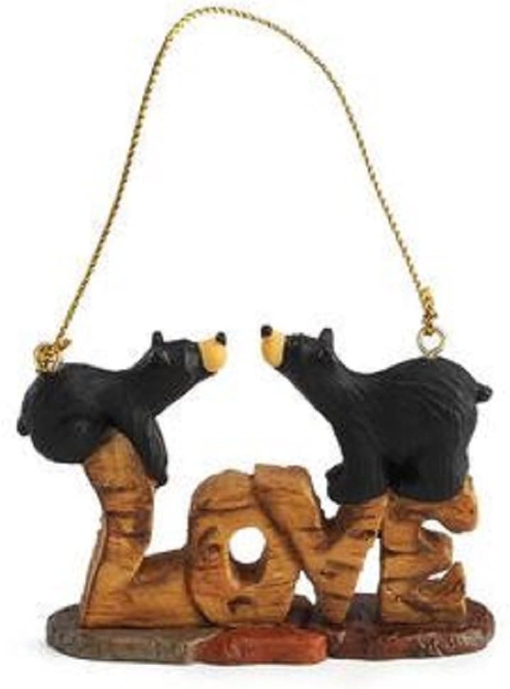 Big Sky Carvers Jeff Fleming Bearfoots Love Word Bears Christmas Tree Ornament 3005070208 New