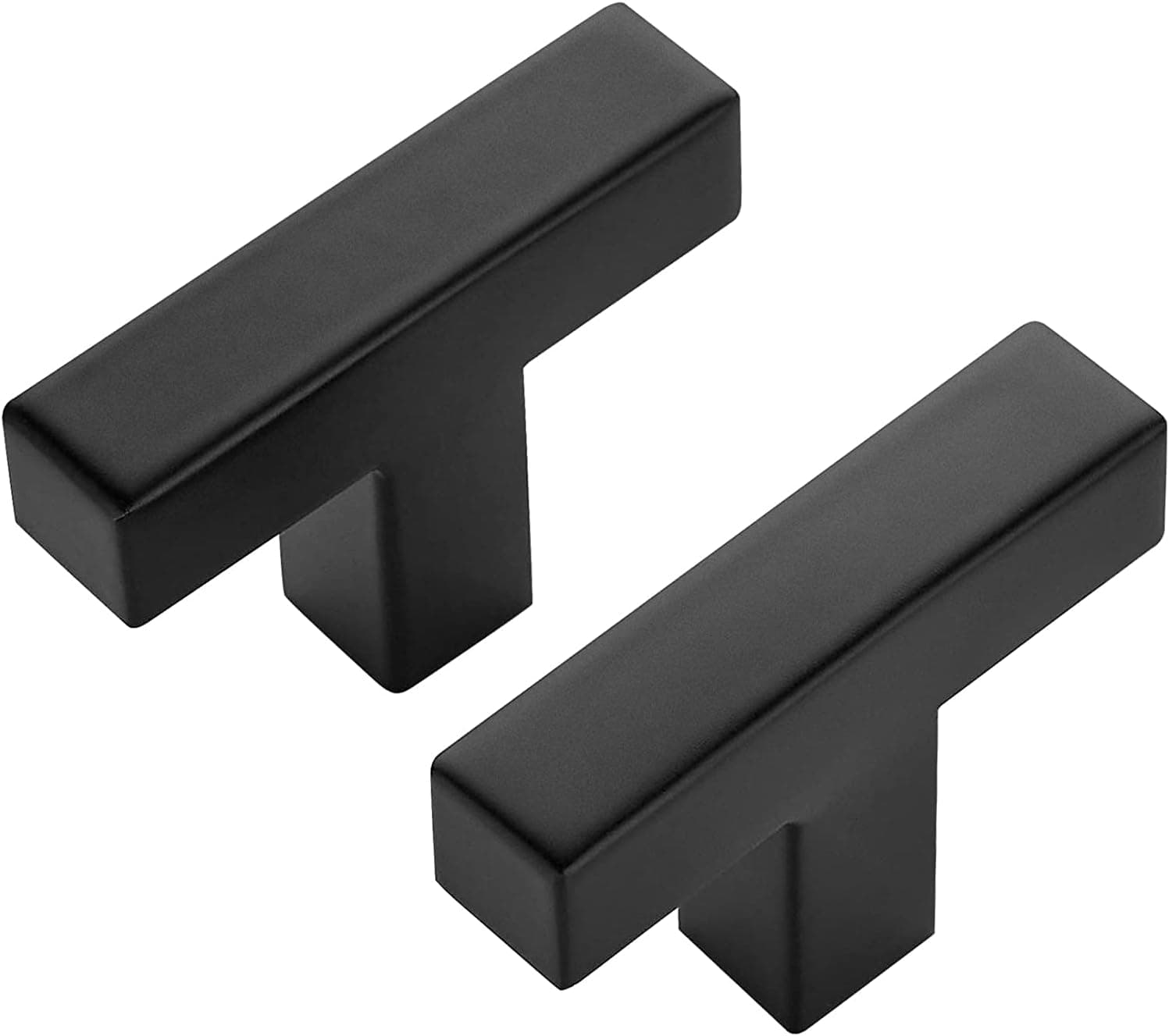 Ravinte 30 Pack Black Square Bar Cabinet Knobs 2 Inch Square Cabinet Pulls Matte Black Single Hole Kitchen Cabinet Handles