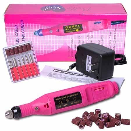 Fast Full Manicure Pedicure Electric Nail Drill Bits Art Tool File Kit