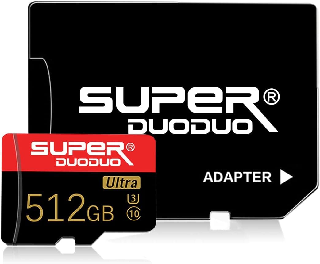 512GB Micro sd Card 512GB Memory Card,TF Card with Adapter for Camera (Class 10 High Speed), TF Memory Card for Phone Computer Game Console, Dash Cam, Surveillance, e-Reader, Drone