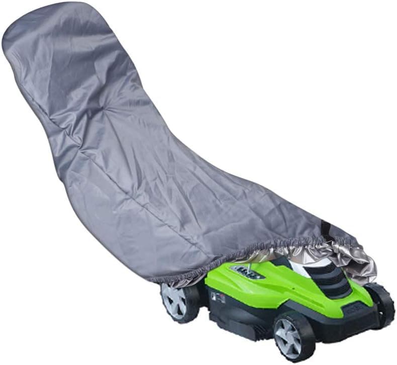 JURONG Push Lawn Mower Cover Waterproof Heavy Duty, Breathable 420D Oxford Lawn Mower Covers for Outside Storage,Tear Resistant and Weather Protected from Rain and Snow-73.6"x 52.7"x 23.6"