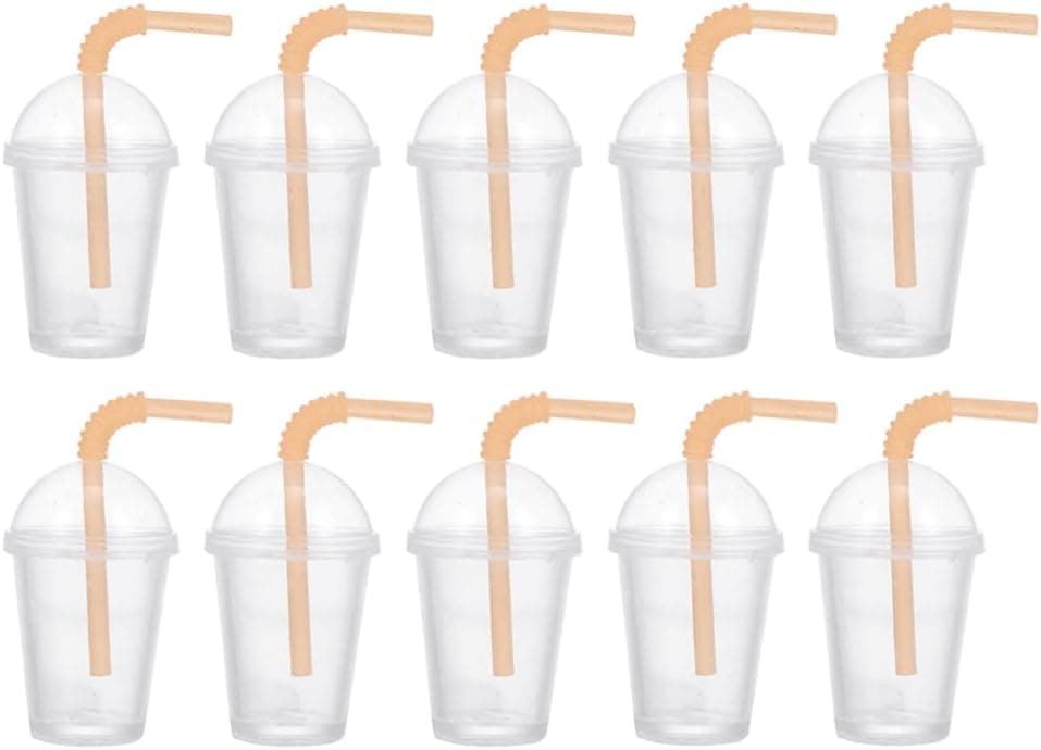 Gadpiparty Keychain Accessories 10 Pieces Mini Simulation Tea Cup Plastic Coffee Cup Miniature Cup Cake Ice Cream Cups Resin Tea Cup Modeling Adornment Decoration, Green Statue Decor
