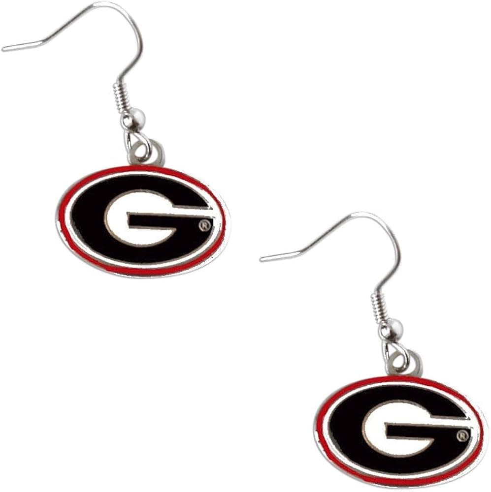 Georgia Bulldogs Dangle Logo Earring Set Charm Gift