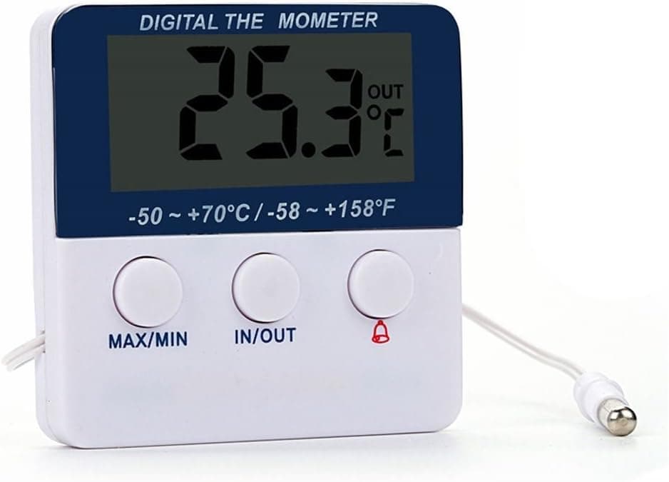 Digital Fridge Thermometer with Alarm and Max Min Temperature Feature Freezer Chiller Cooler