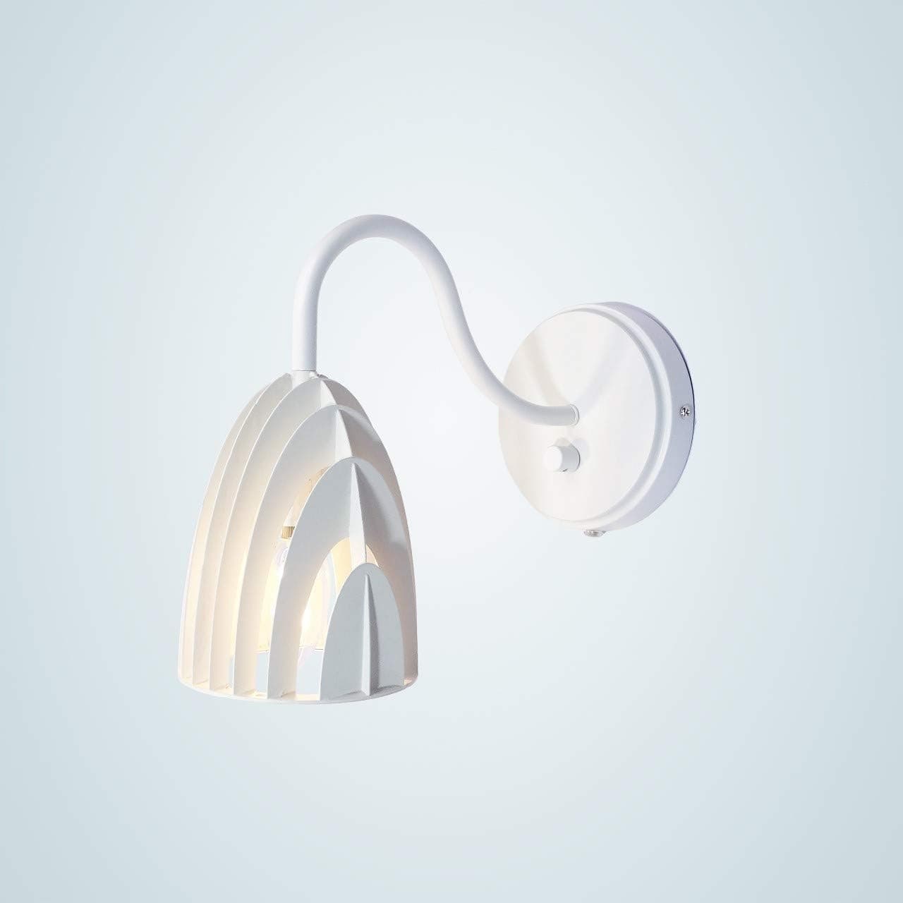 Modernluci LED Wall Scone with Gooseneck Dimmable Bedside Reading lamp, Suitable for Corridor Wall Lamp, Hard Wire or Plug in,White