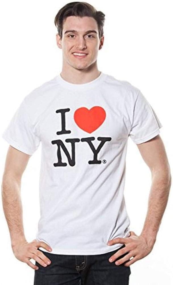 I Love NY Short Sleeve, Heart T-Shirt, Tee Shirt Men, Screen Printed Logo