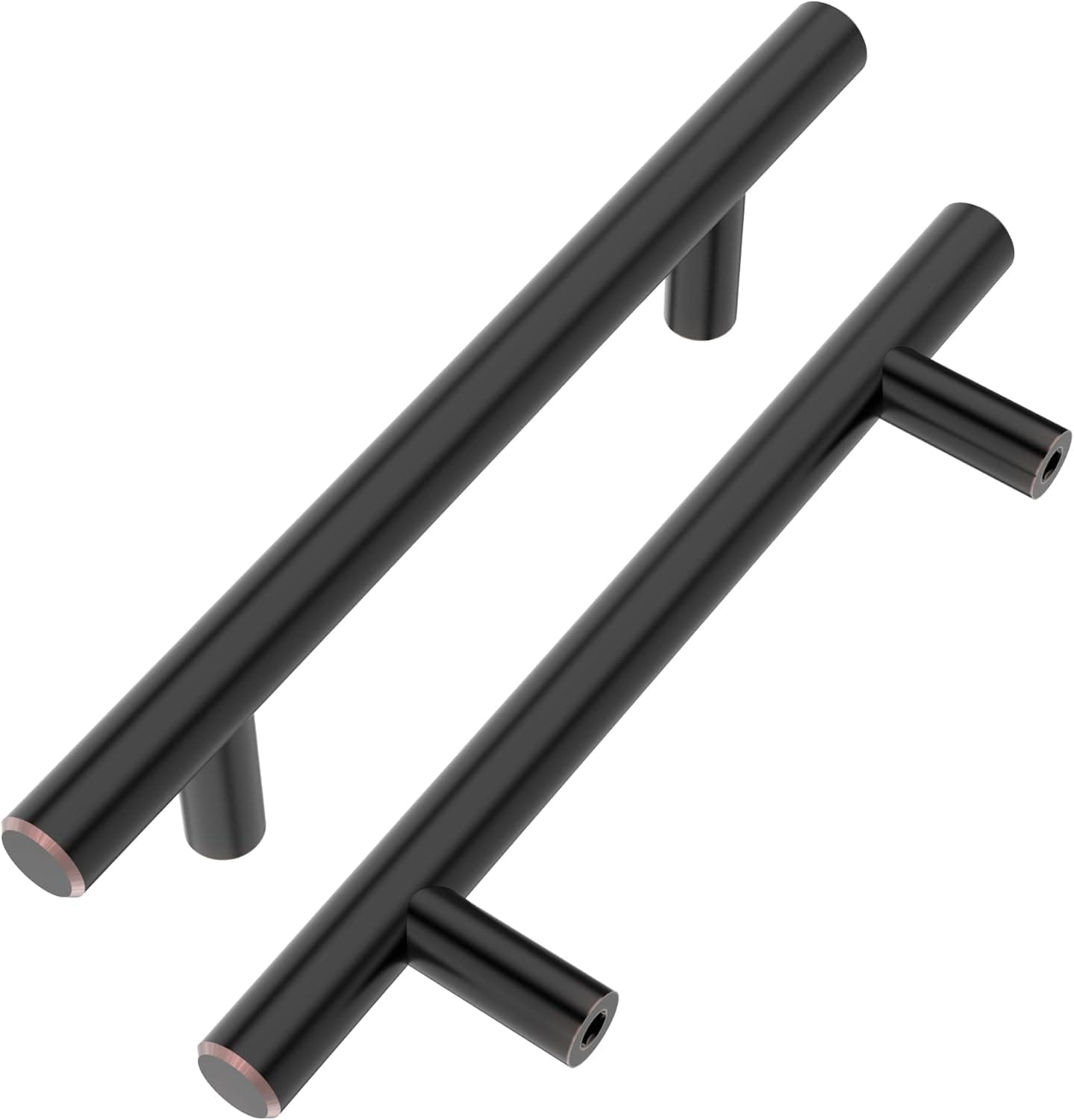 Alzassbg 10 Pack Oil Rubbed Bronze Cabinet Pulls, 4 Inch(102mm) Hole Centers Cabinet Handles Kitchen Hardware T Bar European Style Drawer Handle Pull AL3011ORB