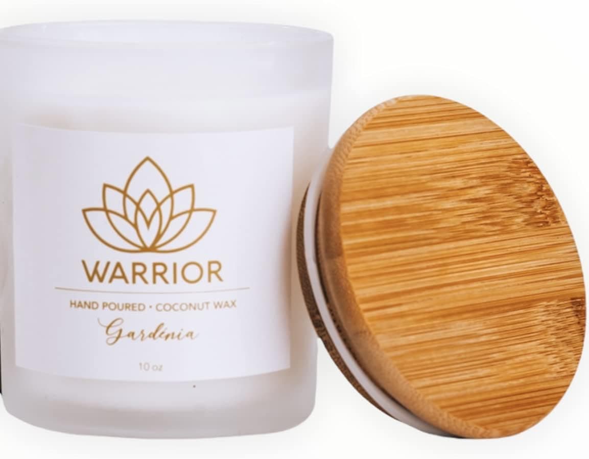 The Good Life Warrior Environmentally Sustainable Coconut Wax Gardenia Scent, Made in The USA (7oz), Frost White, 10oz
