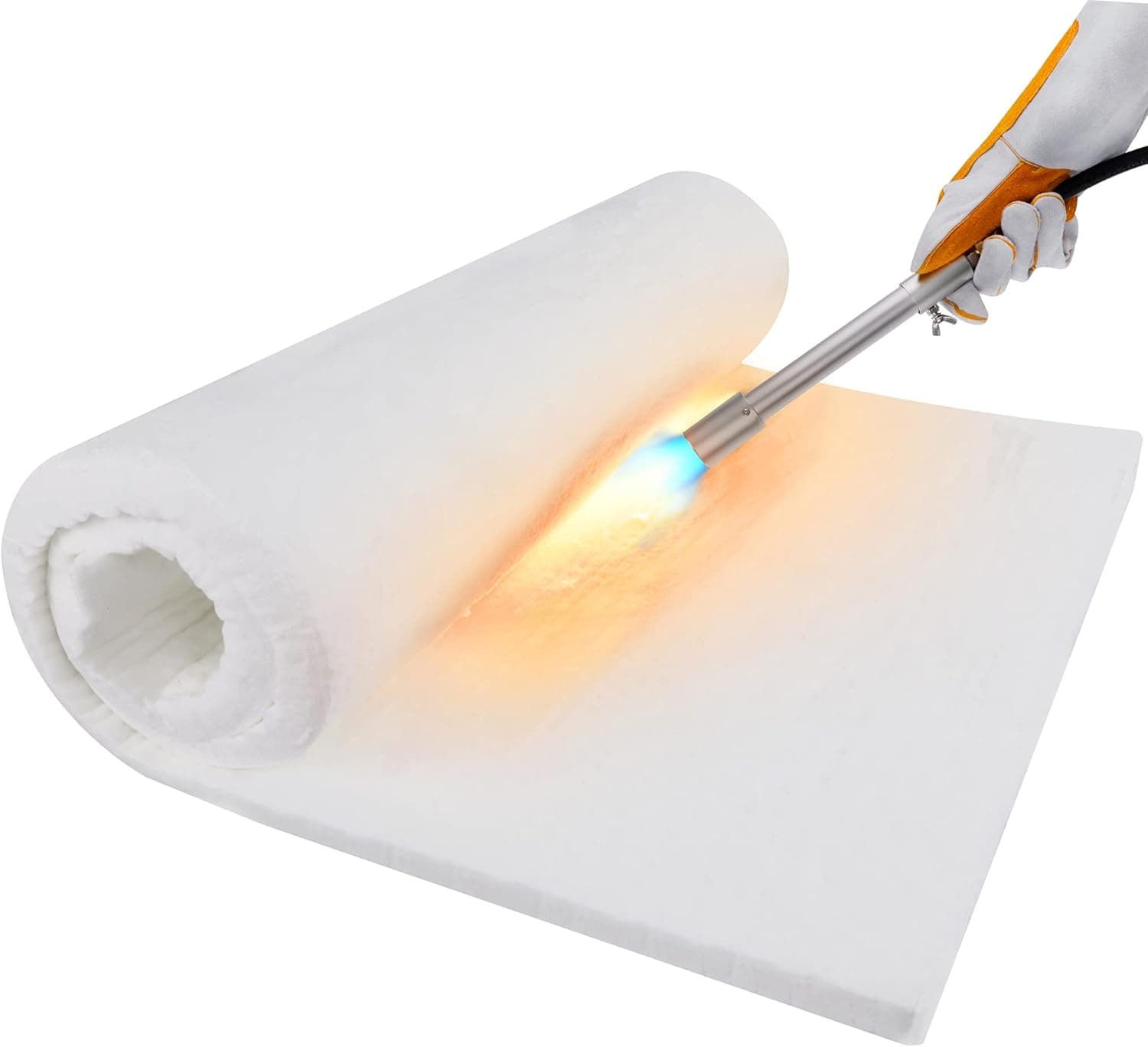MakGrand Ceramic Fiber Insulation Blanket, 31"x24"x1" 2600F Fireproof Insulation Blanket for Furnace, Forges, Kilns, Stoves (M-1 * 24 * 31 in/1 Piece)