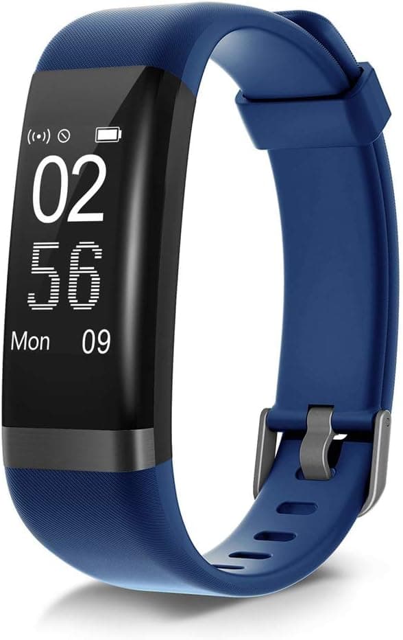 moreFit 1.3” Round Smart Watch with Heart Rate Blood Pressure Monitor, Fitness Tracker Activity Tracker for Men, Waterproof Fitness Watch Sleep Monitor Step Counter Sport Watches for Women (Blue)