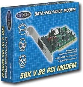 Dynex 56K V.92 PCI Internal Fax/ Voice/ Data Modem