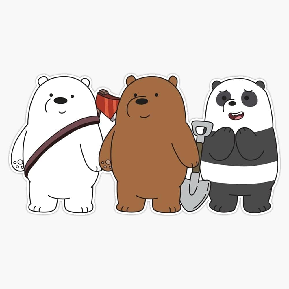 Magnet We Bare Bears Magnet Bumper Sticker Car Magnet Flexible Reuseable Magnetic Vinyl 5"