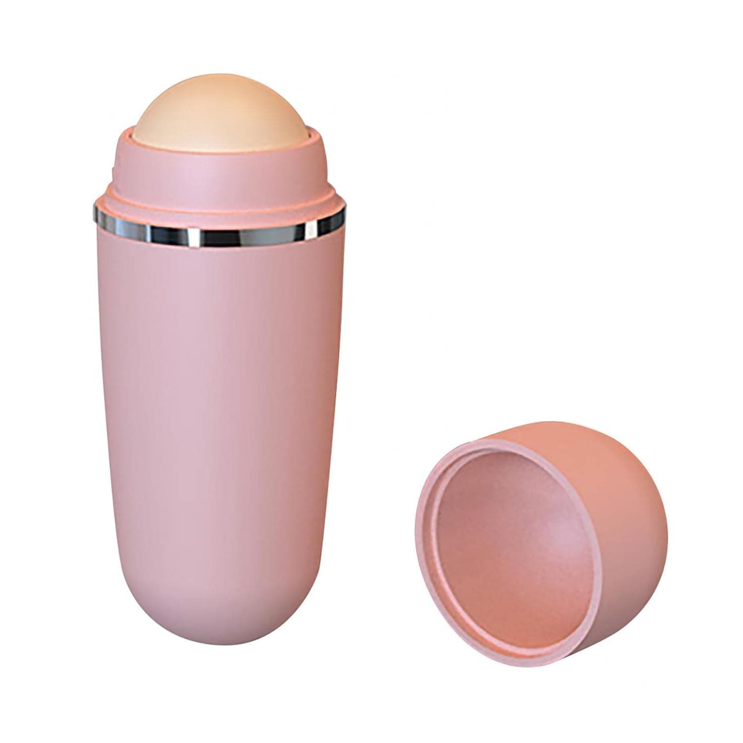 ZITIANY Oil-Absorbing Volcanic Face Roller, Reusable Facial Facial Skincare Tool Or Mini Massage for At-Home, Pink, One Size