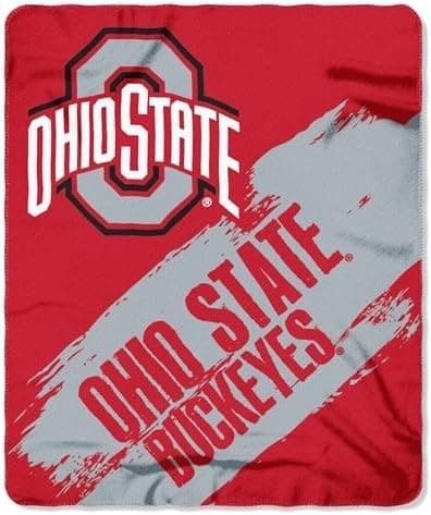 Hall of Fame Memorabilia Ohio State Buckeyes 50x60 Fleece Blanket - College Painted Design