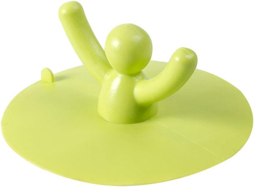 Egoelife Cute Person Shape Silicone Tub Drain Stopper Floor Drain for Kitchen Bathroom & Laundry (2, Green)
