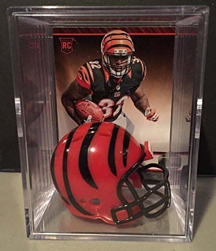 Cincinnati Bengals NFL Helmet Shadowbox w/ Jeremy Hill card