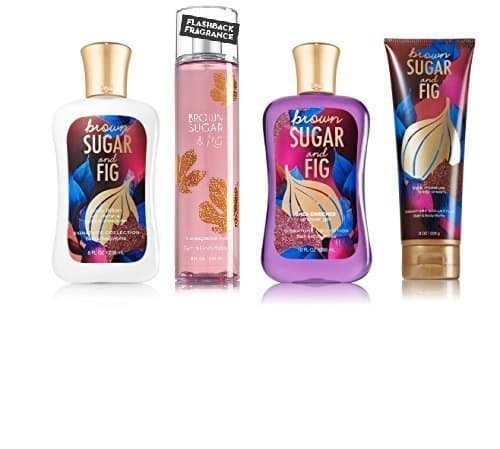 Brown Sugar & Fig Gift Set - Signature Collection - Bath & Body Works - Body Lotion - Body Cream - Fragrance Mist & Shower Gel Full Size