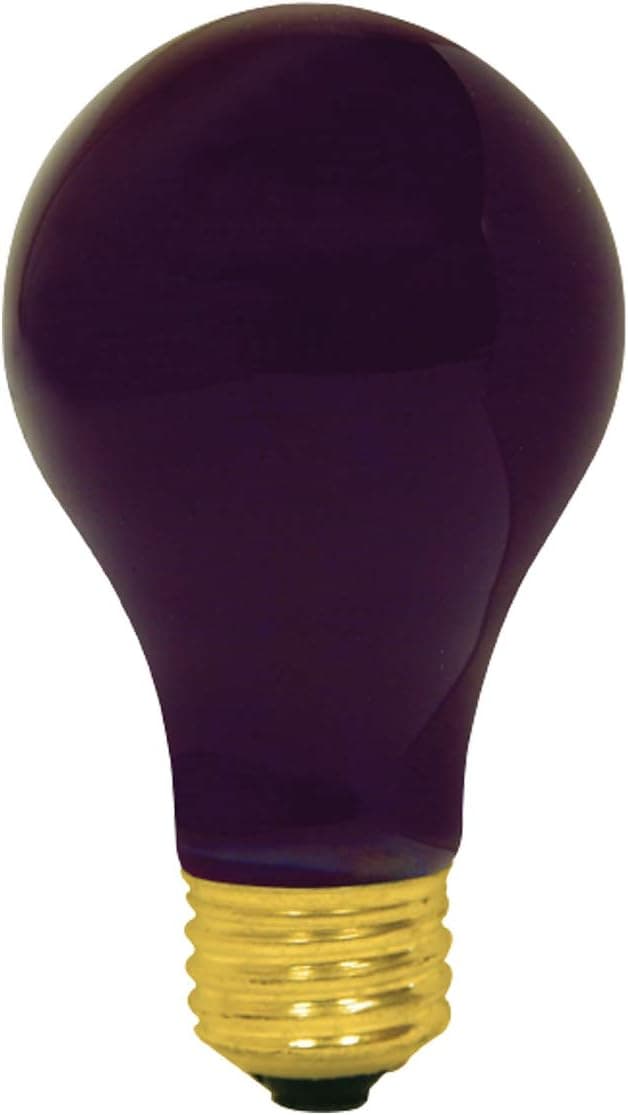 GE A19 Black Light Incandescent Light Bulb, 60-Watt Replacement, Medium Base, 1-Pack