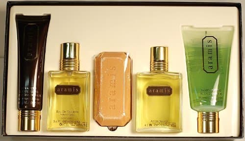 Aramis Holiday Collection Men Gift Set 5 Pc (1 EDT 3.4 Fl Oz, 1 After Shave 3.4 Fl Oz, 1 After Shave 4.1 Fl Oz, 1 Body Shampoo 5 Fl Oz, 1 Soap 5.7 Oz)