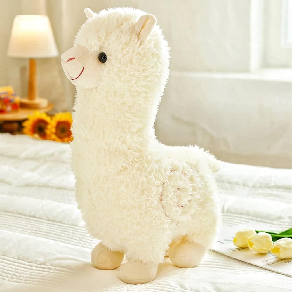 XIYUAN 18" Llama Plush Toy Body Pillow,Alpaca Doll Toys Llama Plushie Stuffed Animal Large Plushie Doll Hug Pillow Toy,Cuddly Llamacorn Alpaca Plush Long Hugs Pillow Soft Fluffy Cushion Gift (White)