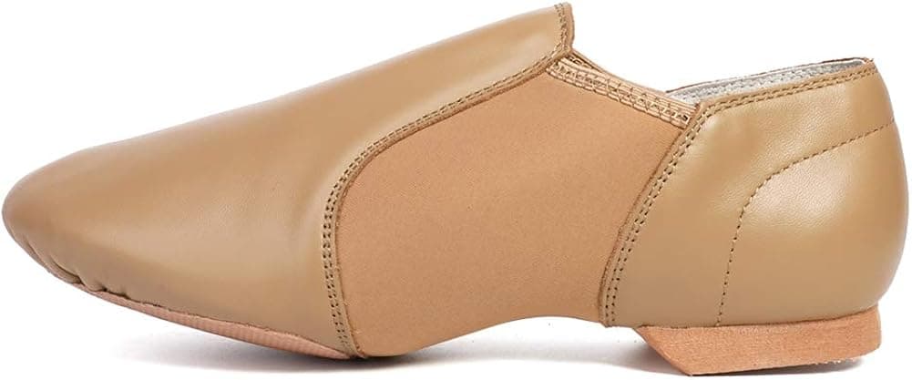 HROYL Leather Jazz Dance Shoes Slip on Practice Jazz Modern Shoes for Unisex Model-Z-359