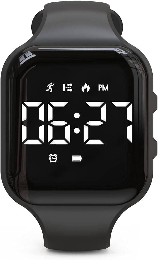 Non-Bluetooth Led Fitness Tracker Watch,Digital Pedometer Watch,with Step Counting/ Distance/ Calories/Stopwatch/Alarm Clock, Great Gift for Kids Teens Girls Boys Xmas
